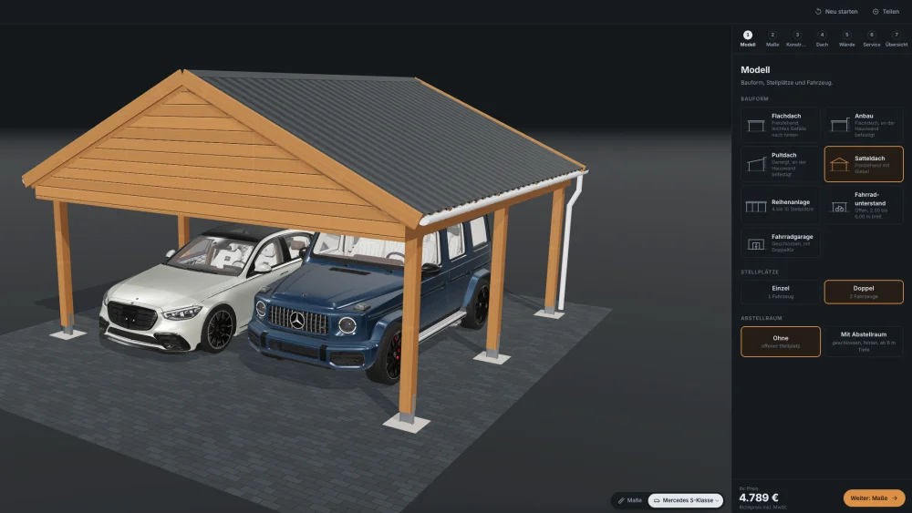 Configurateur de carport